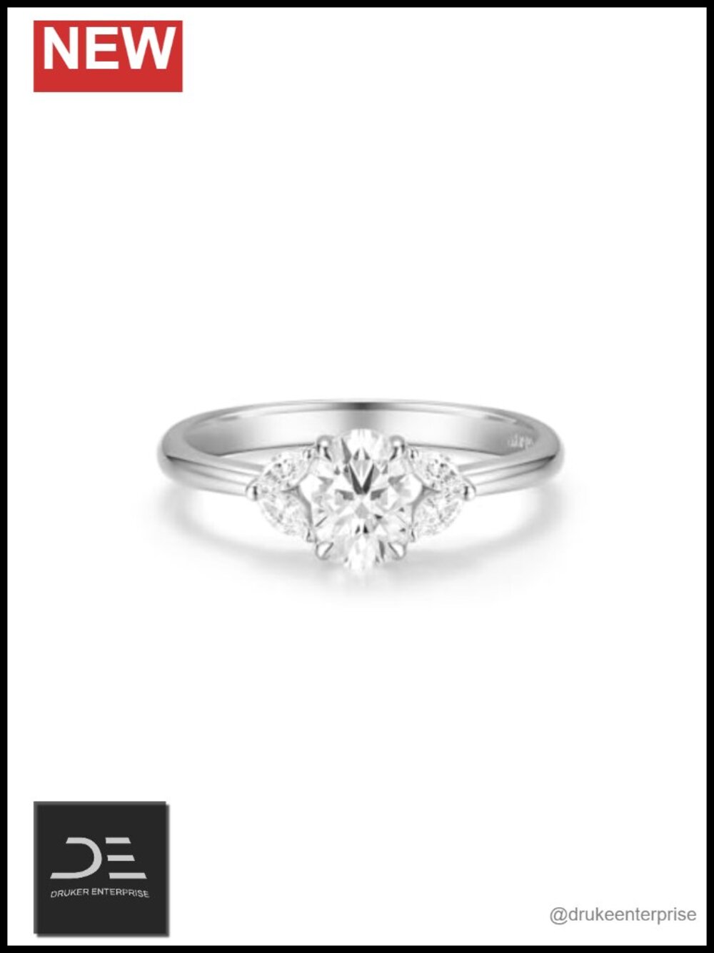 0.5 Carat Oval Lab Grown Diamond Engagement Ring